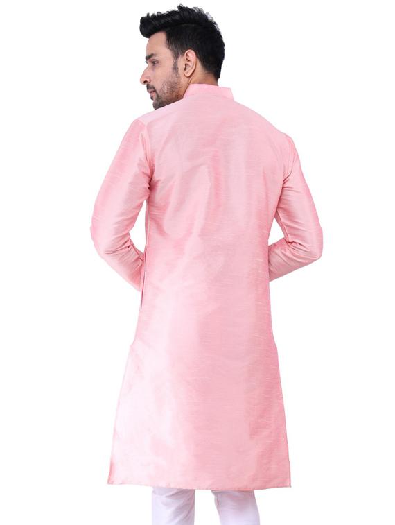 pink solid kurta pyjama set - 19702776 - Standard Image - 3
