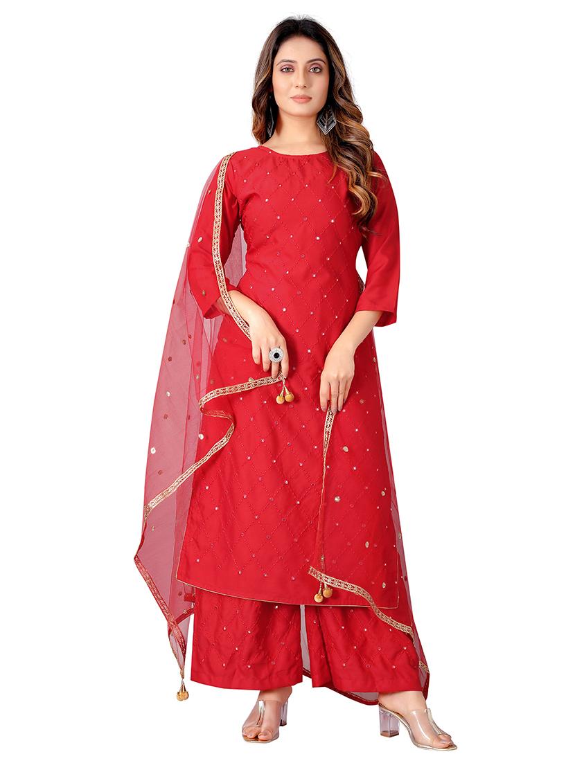 women embroidered kurta palazzo set - 19703551 - Zoom Image - 0