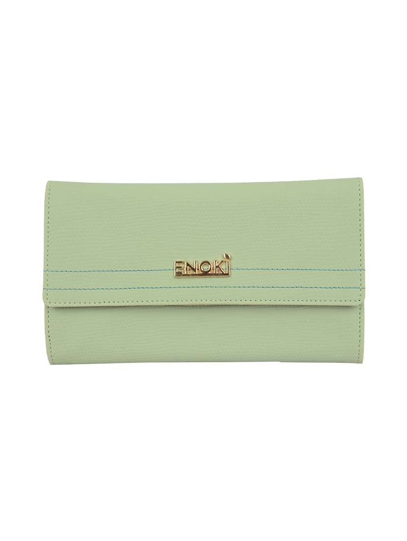 green pvc wallet