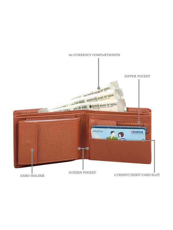 tan leatherette wallet - 19707819 - Standard Image - 3