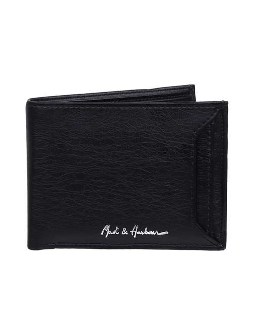 black leatherette wallet - 19707920 - Standard Image - 0