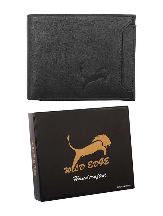 black leatherette wallet - 19708033 - Standard Image - 3