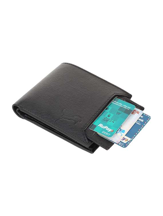 black leatherette wallet - 19708047 - Standard Image - 3