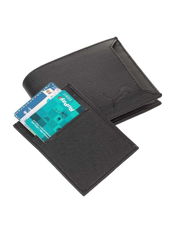 black leatherette wallet - 19708052 - Standard Image - 3