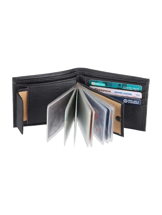 black leatherette wallet - 19708104 - Standard Image - 3