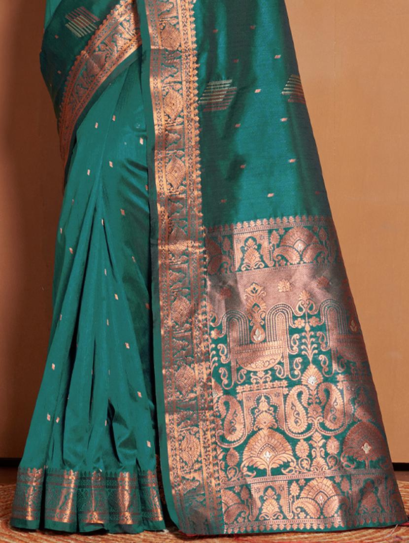 women's banarasi saree with blouse - 19708629 - Standard Image - 3