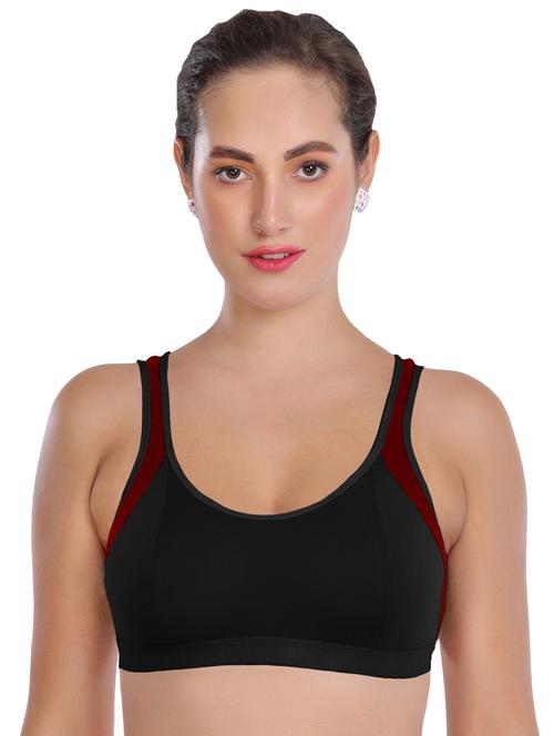 color block lycra sports bra - 19710651 - Standard Image - 0