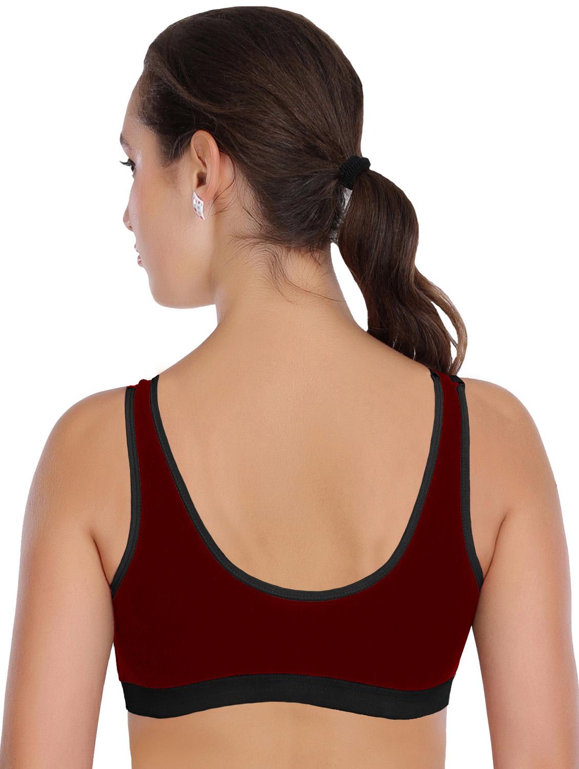 color block lycra sports bra - 19710651 - Standard Image - 3