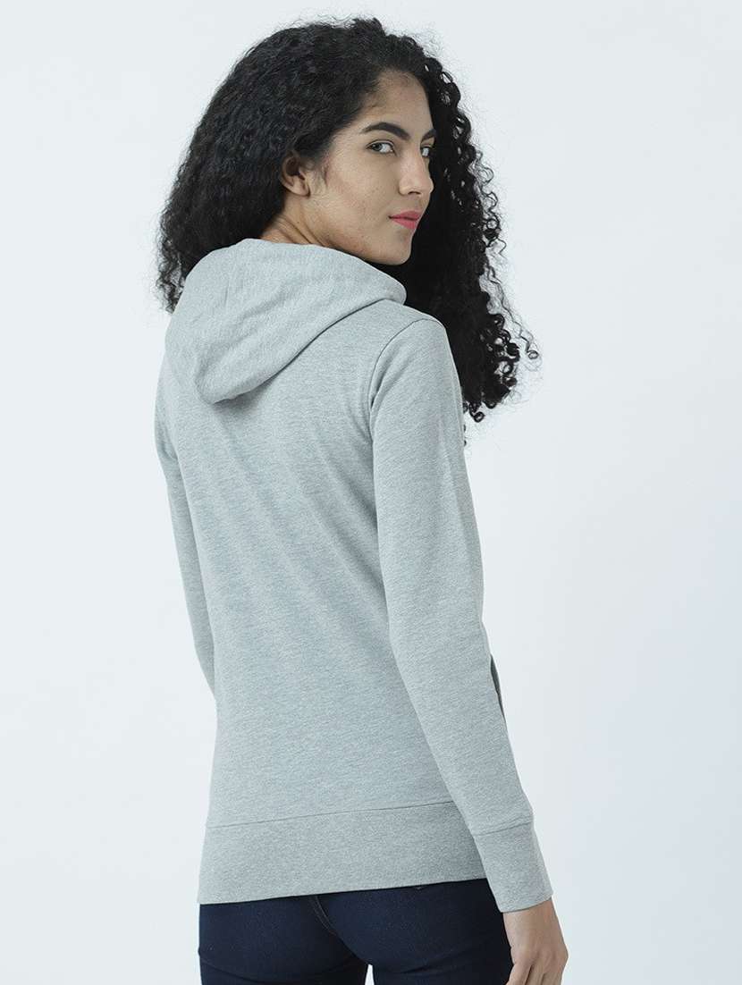 grey printed hooded sweatshirt - 19710882 -  Standard Image - 3