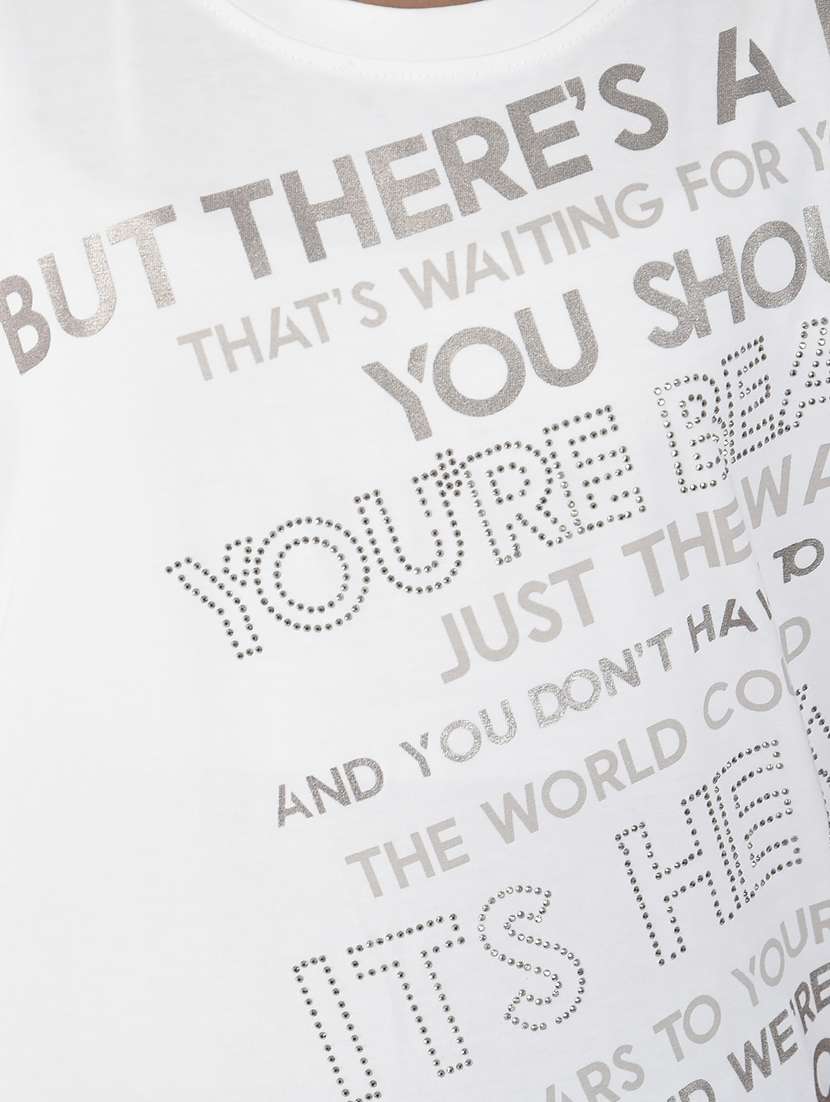 printed cotton blend regular tee - 19710928 -  Standard Image - 5