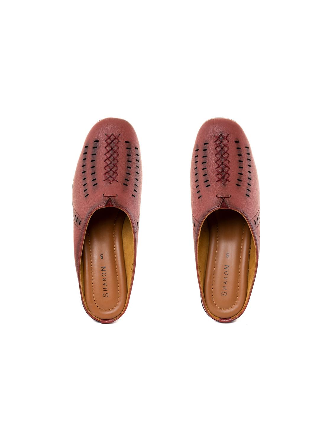 leather cutwork slip on sandal - 19710939 - Standard Image - 5