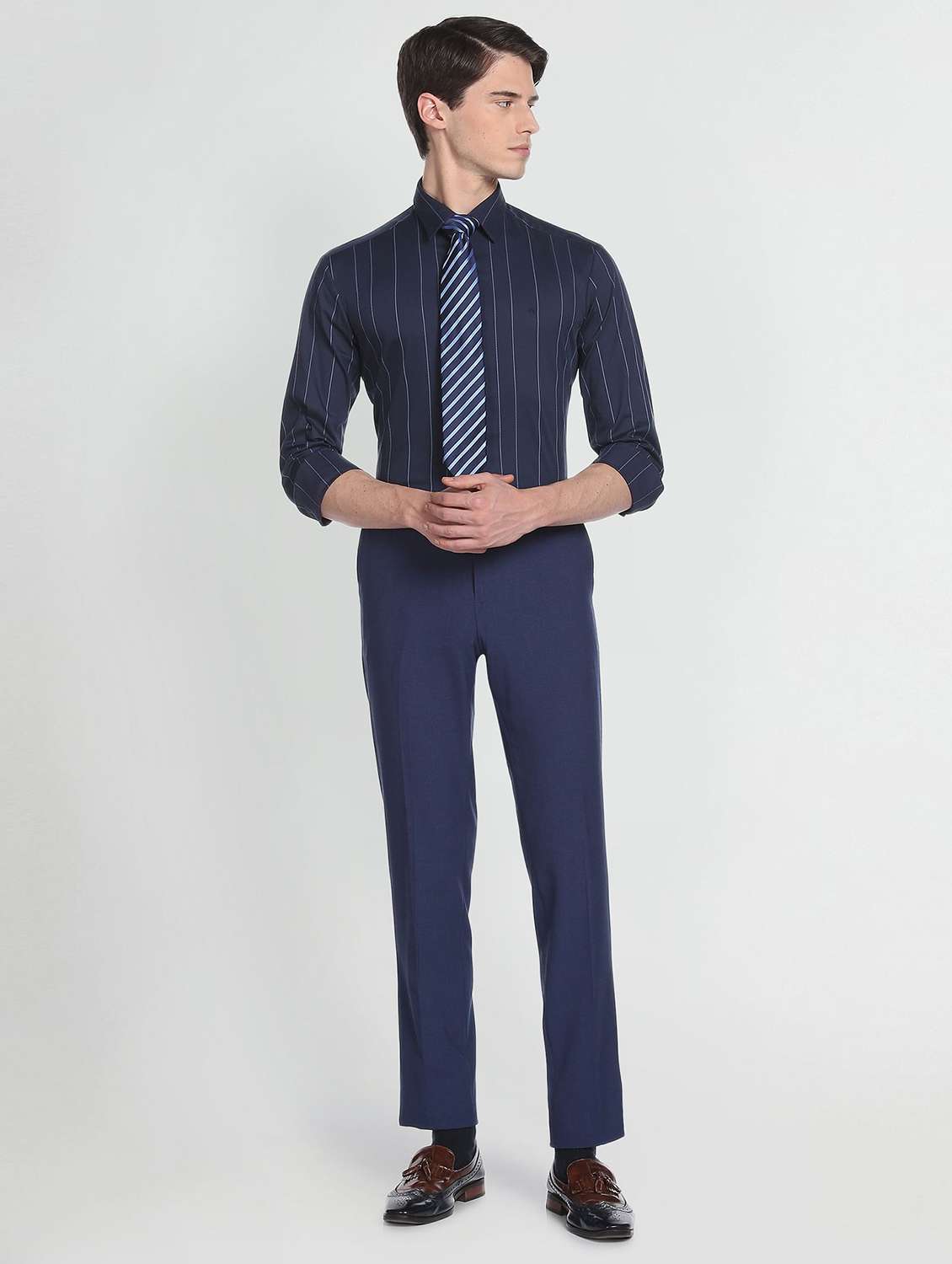 men shirt collar printed casual shirt - 19713842 - Standard Image - 3
