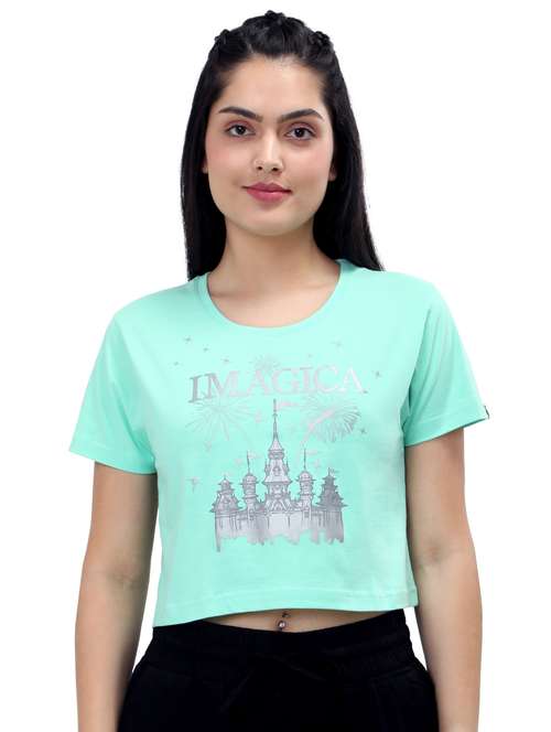 women's crop crew neck top - 19714309 -  Standard Image - 0