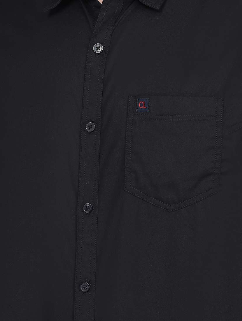 mens solid casual shirt - 19716544 - Standard Image - 5