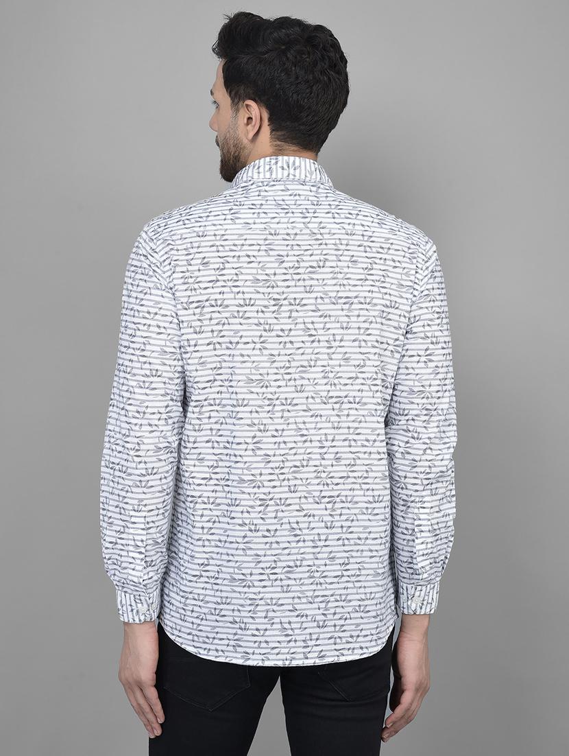 mens leaf print casual shirt - 19716548 - Standard Image - 3
