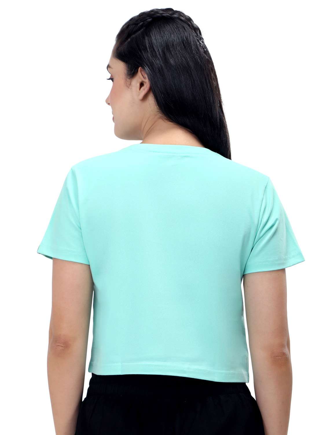 women's crop crew neck top - 19717646 -  Standard Image - 3