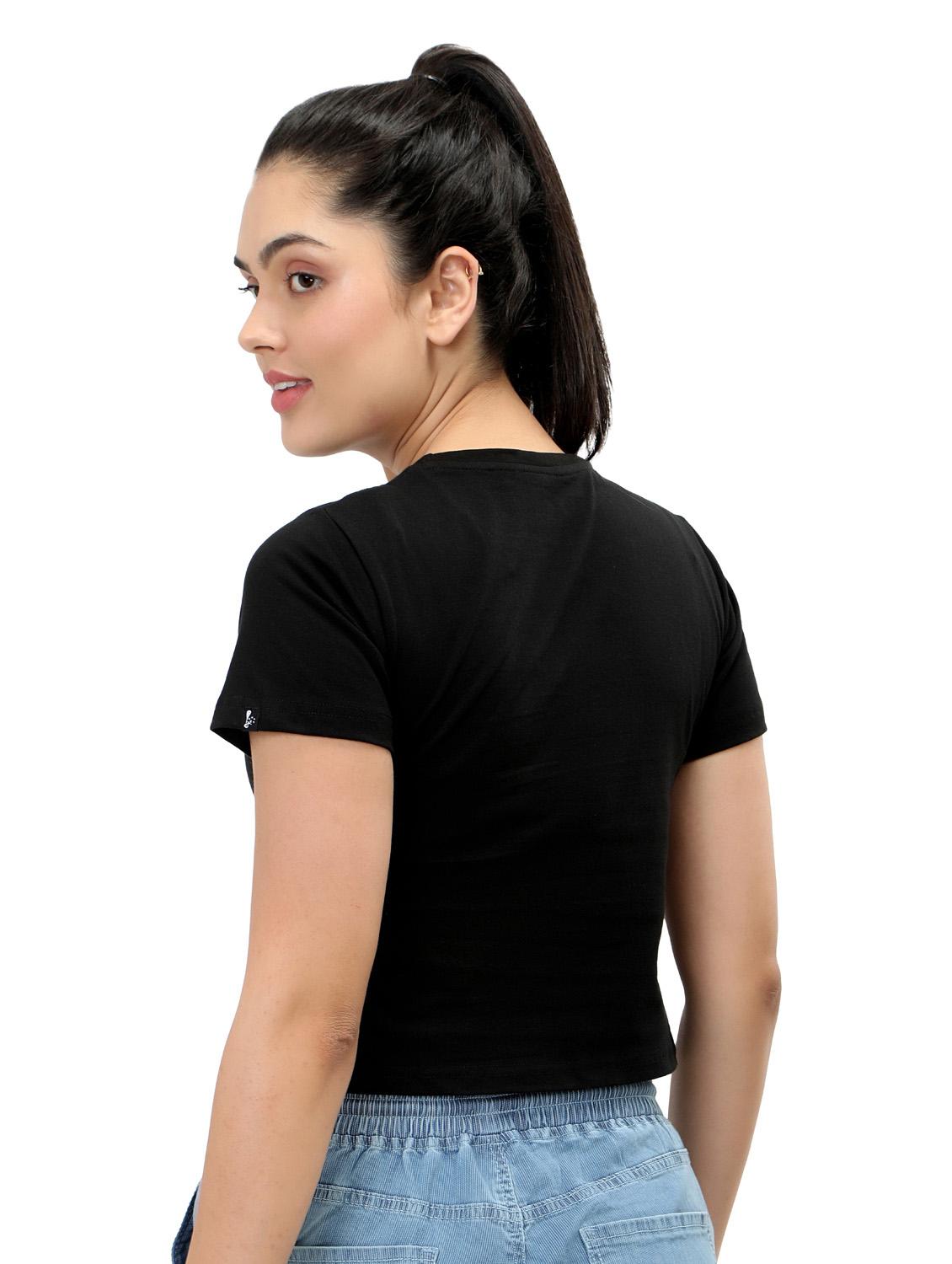 women's crop crew neck top - 19717652 - Standard Image - 3