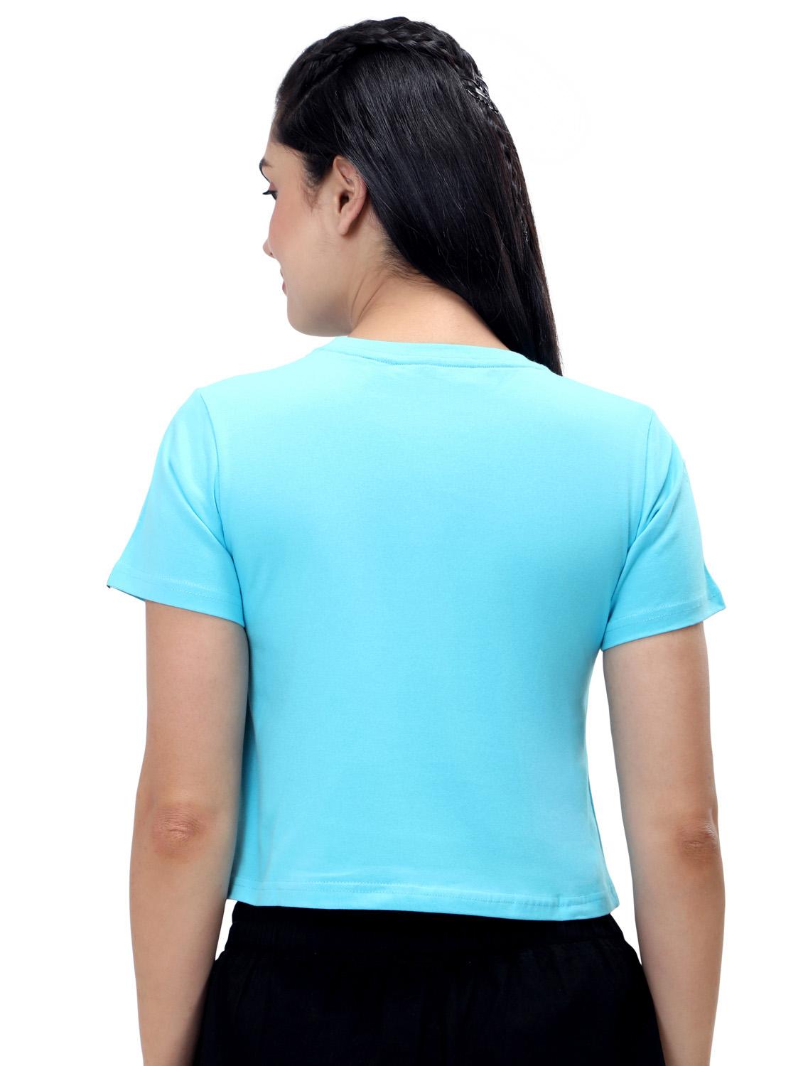 women's crop crew neck top - 19717654 - Standard Image - 3