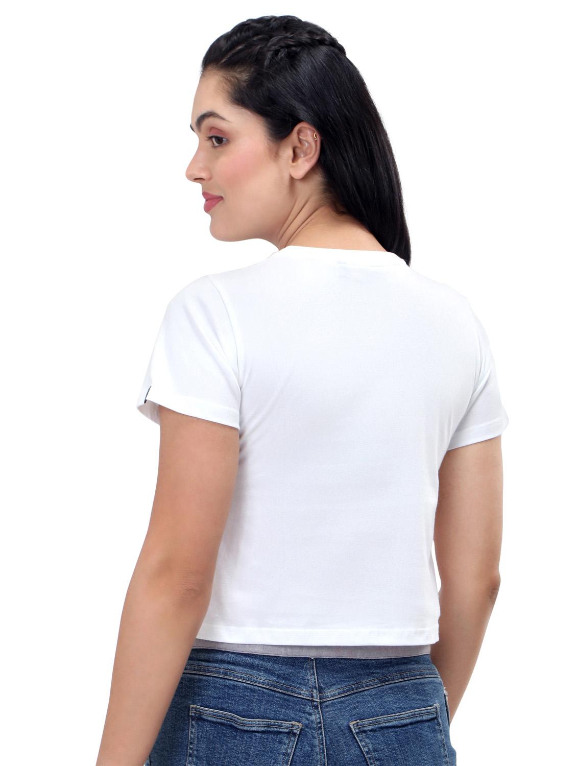 women's crop crew neck top - 19717655 - Standard Image - 3