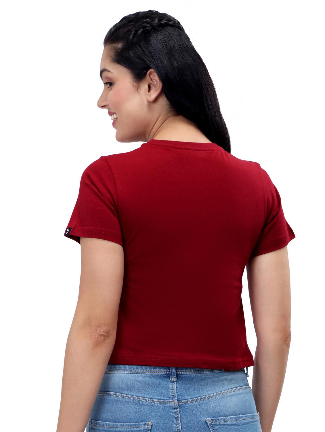 women's crop crew neck top - 19717656 - Standard Image - 3