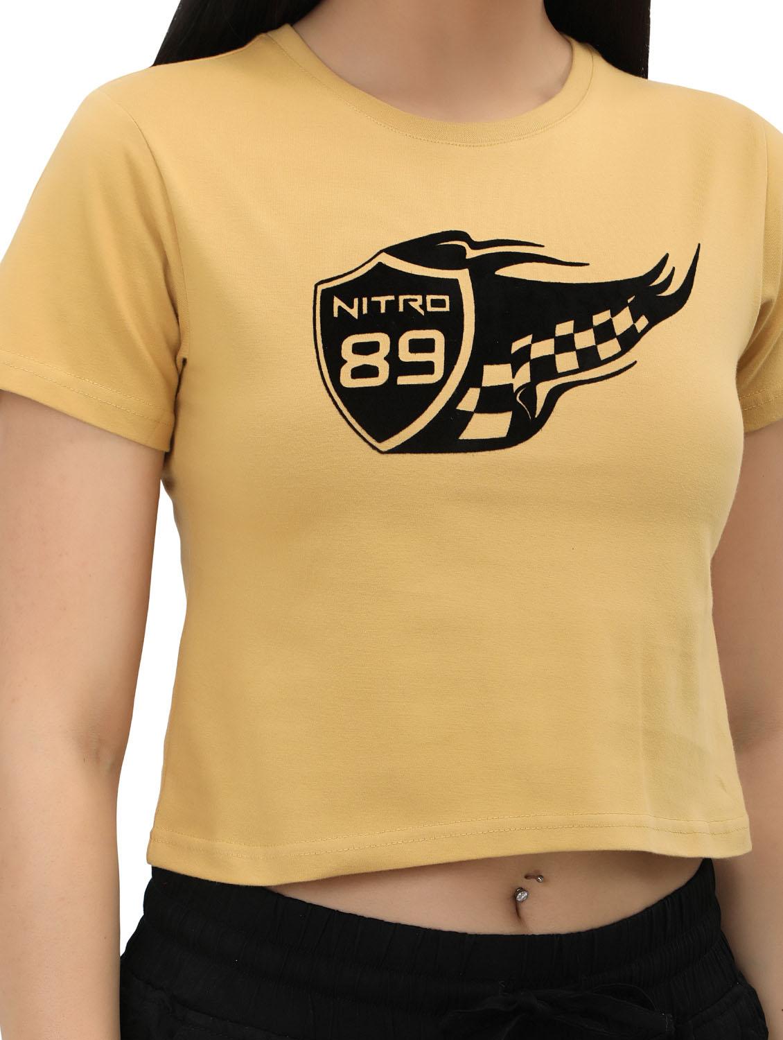 women's crop crew neck top - 19717666 - Standard Image - 5