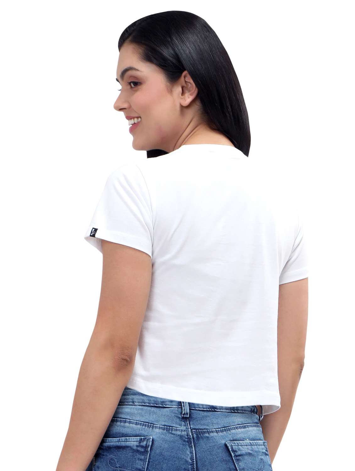 women's crop crew neck top - 19717667 -  Standard Image - 3