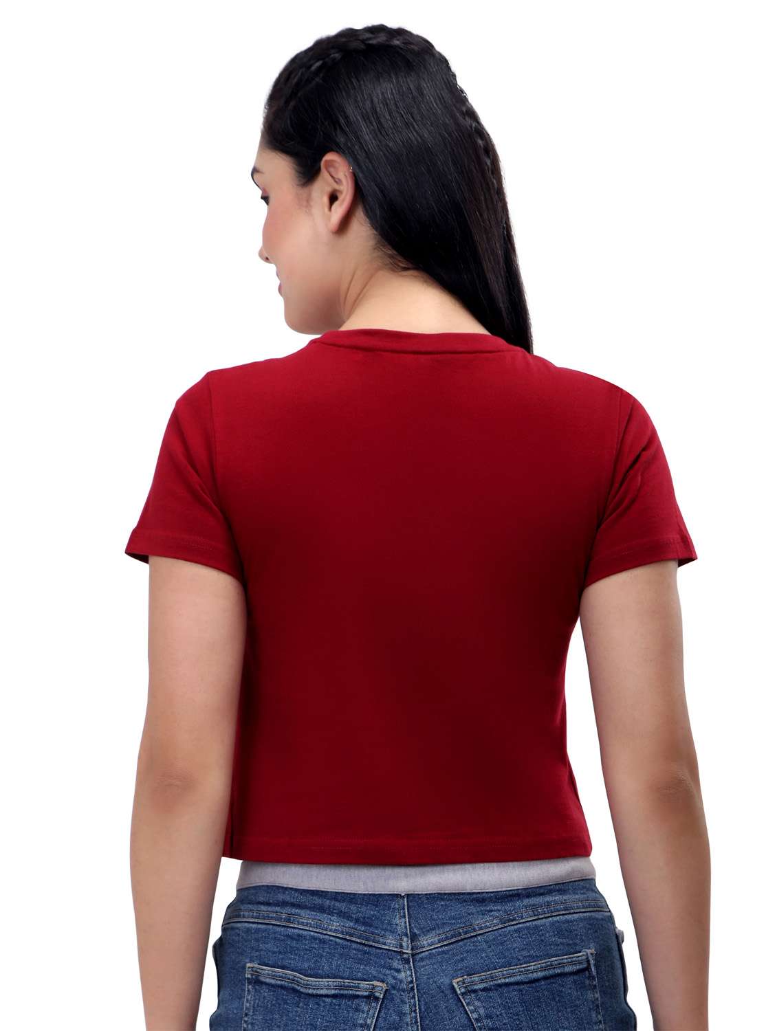 women's crop crew neck top - 19717671 -  Standard Image - 3