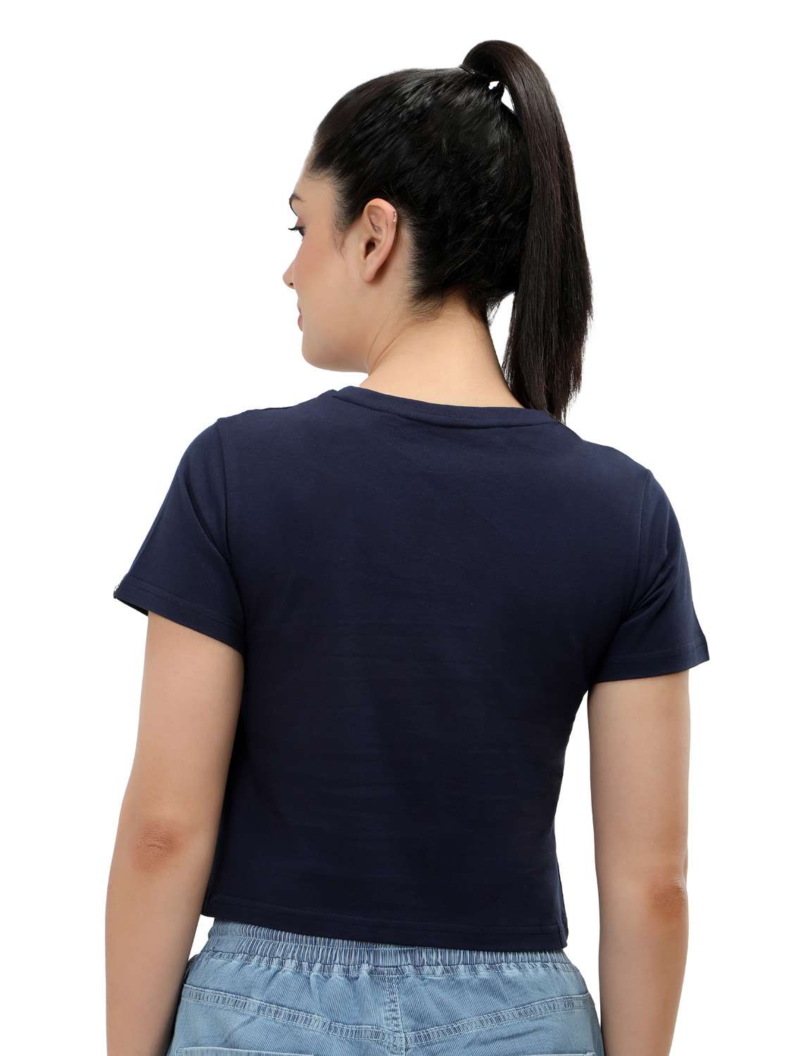 women's crop crew neck top - 19717672 -  Standard Image - 3