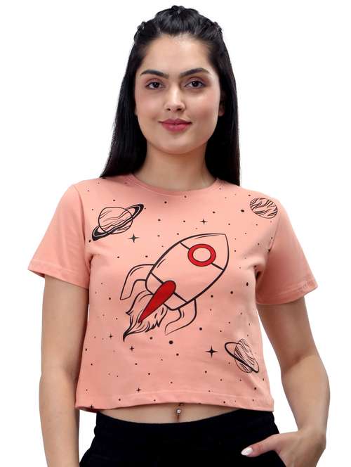 women's crop crew neck top - 19717678 -  Standard Image - 0