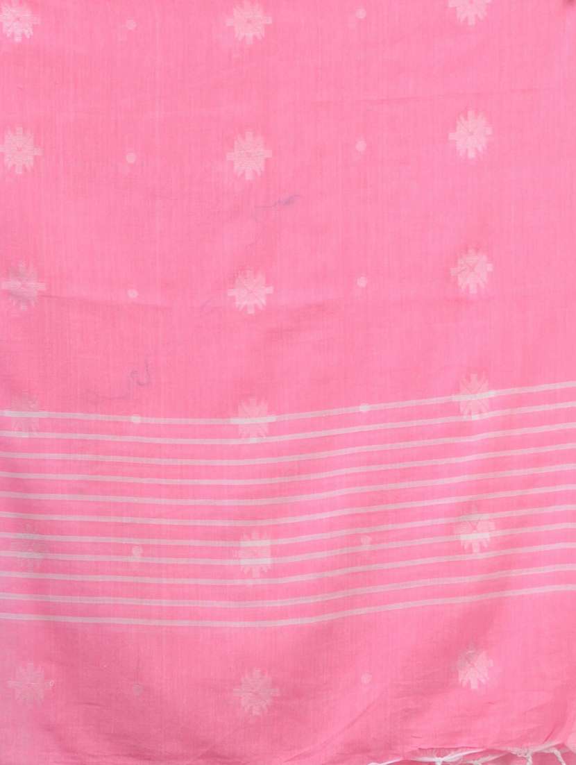 pink cotton saree with blouse - 19717724 -  Standard Image - 5