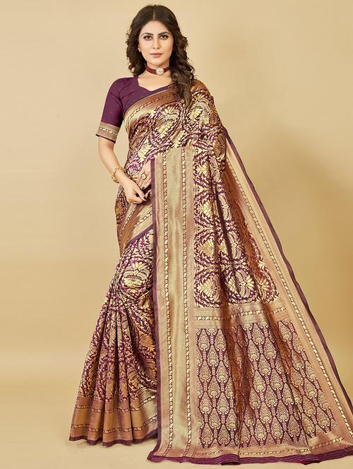 women's banarasi saree with blouse - 19717864 -  Standard Image - 0