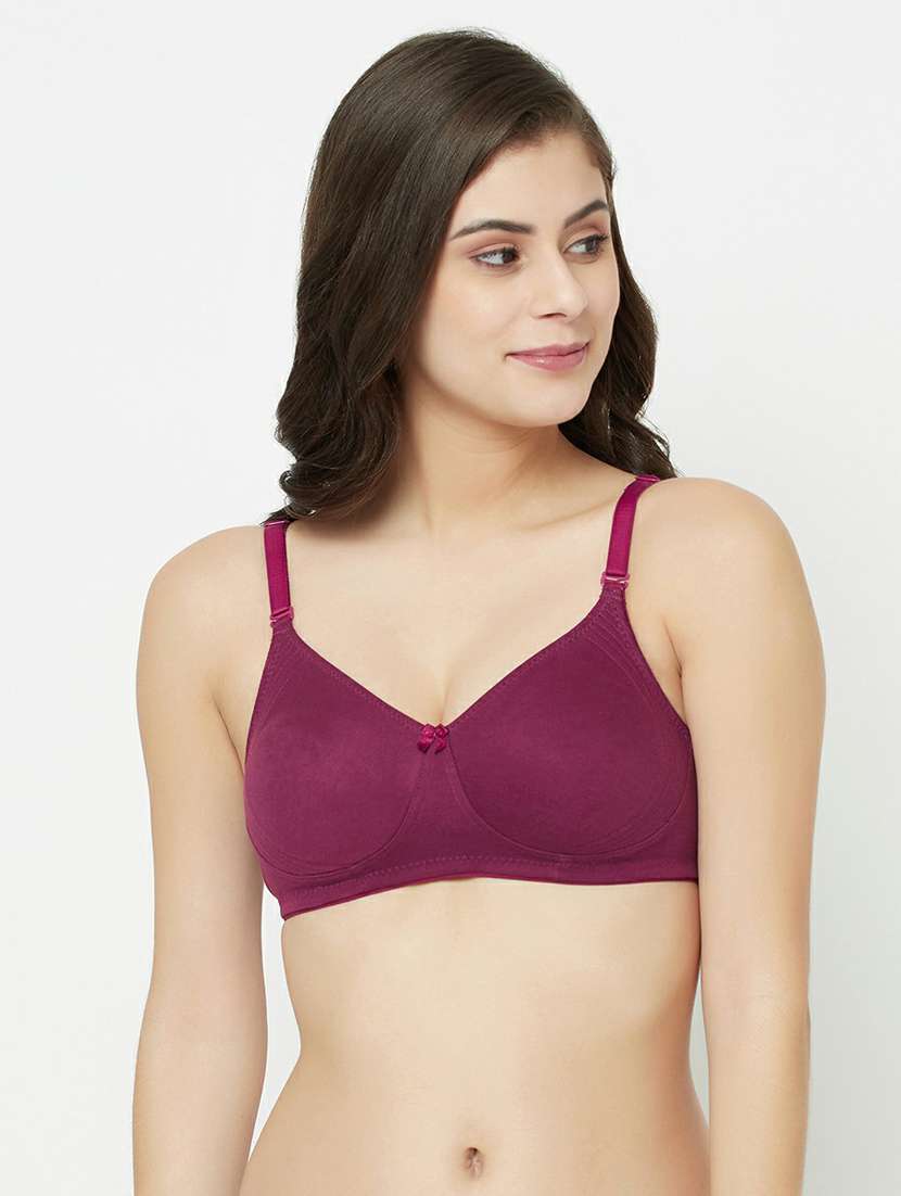 purple cotton tshirt bra