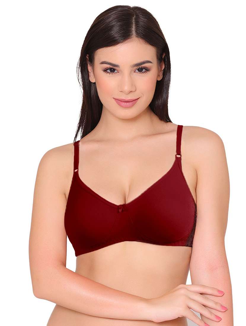 red cotton tshirt bra