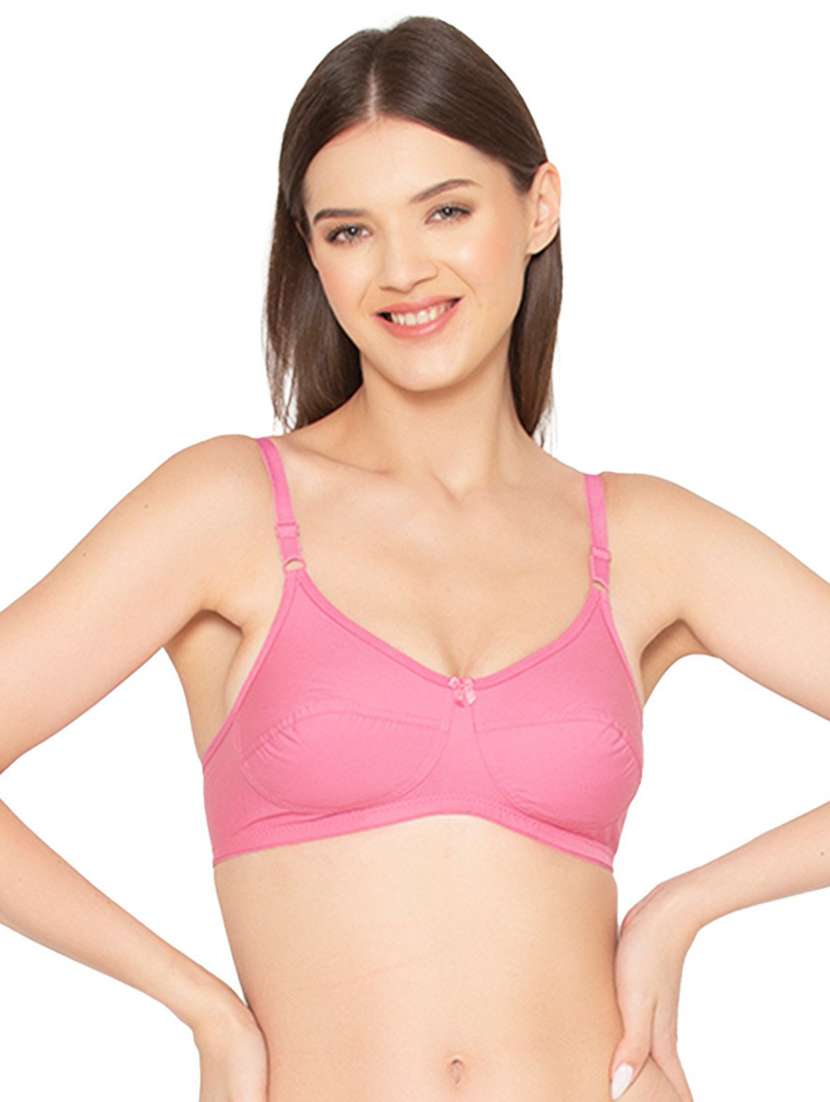 pink cotton tshirt bra