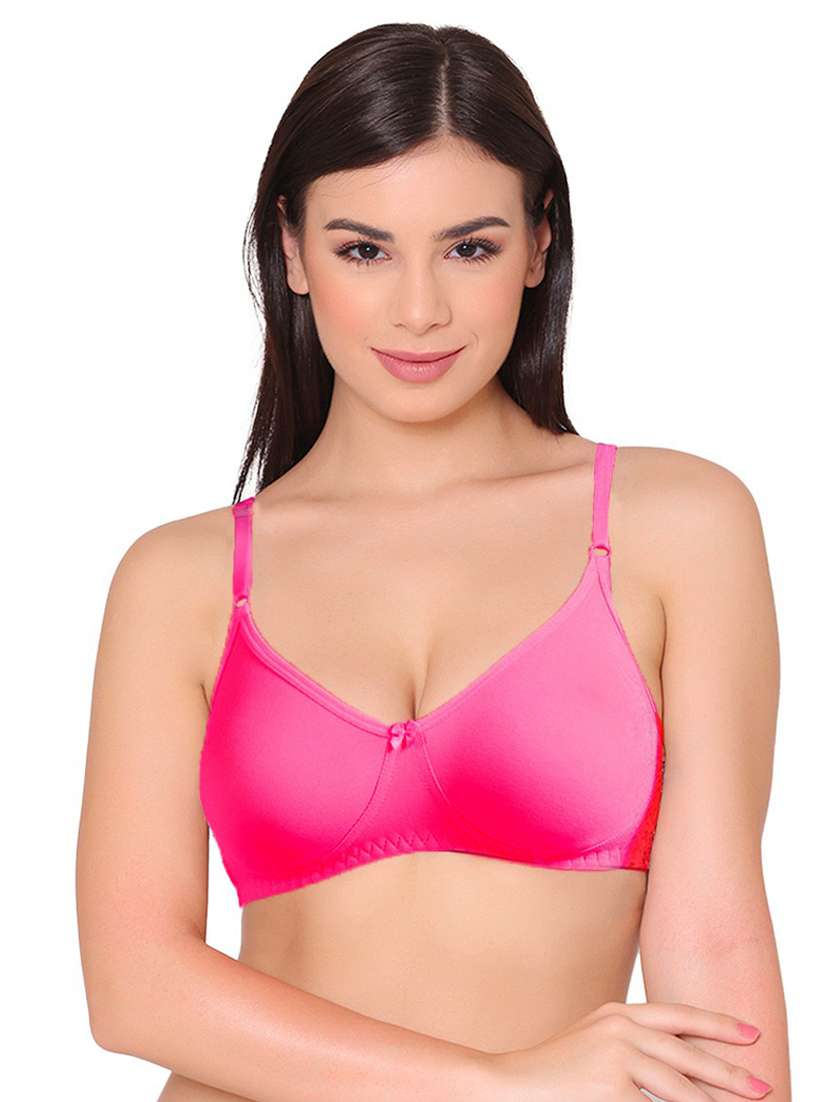 pink cotton tshirt bra