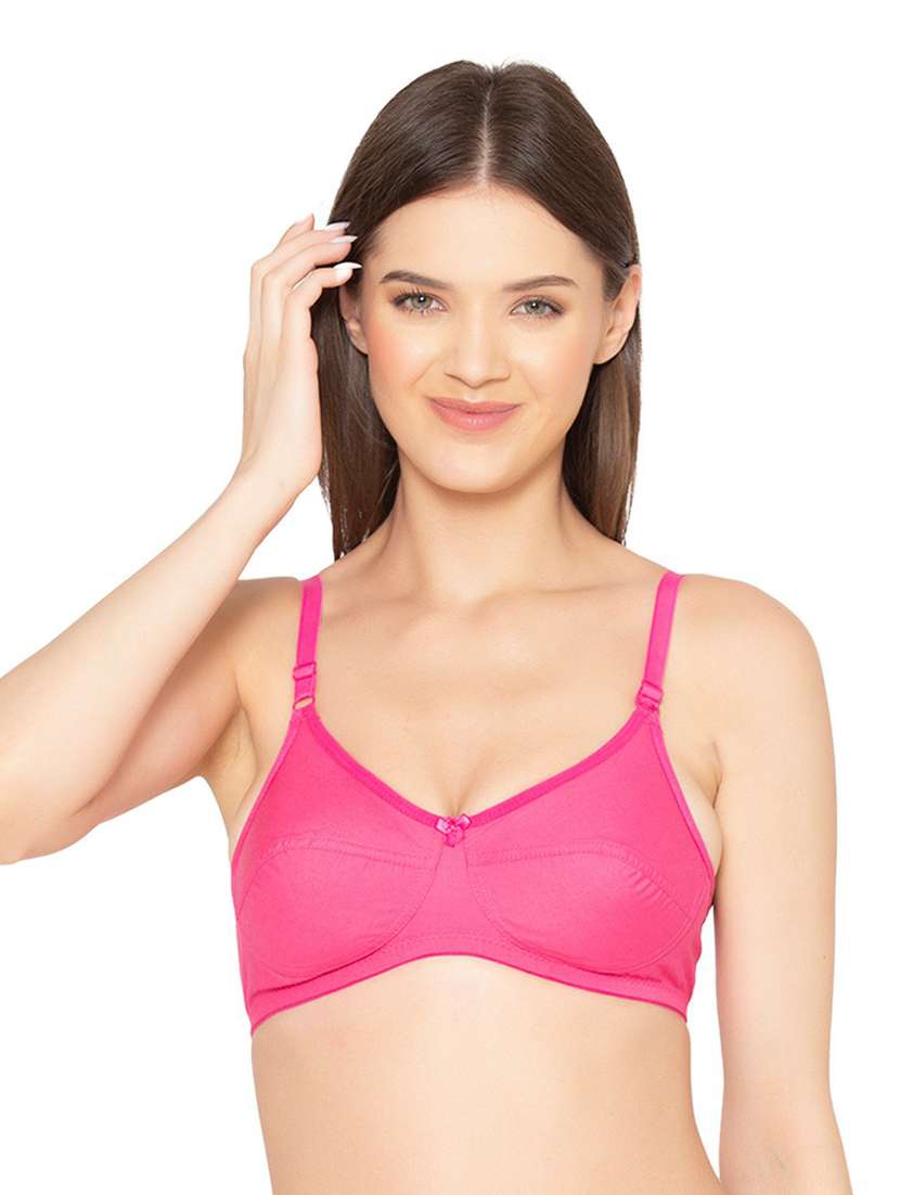 pink cotton tshirt bra