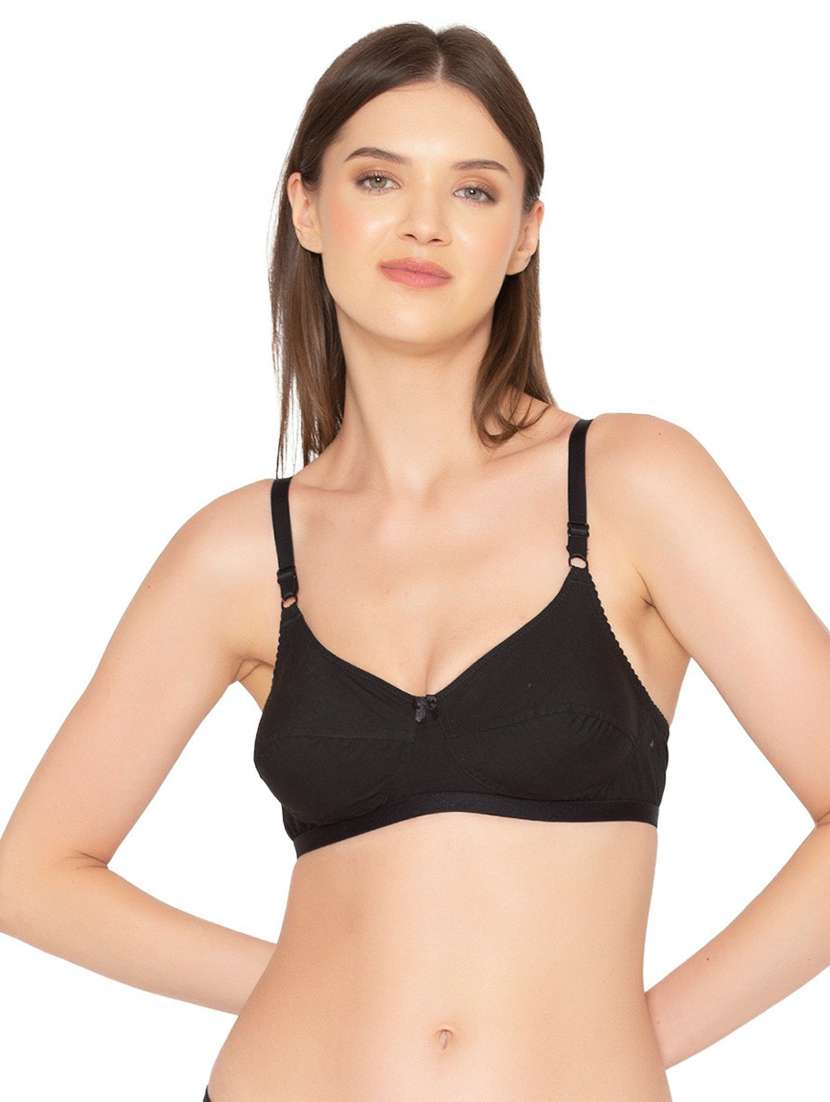 black cotton tshirt bra