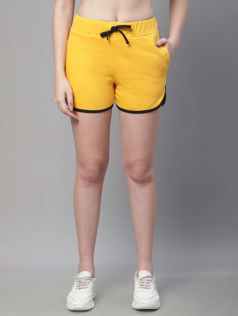 mid rise solid shorts