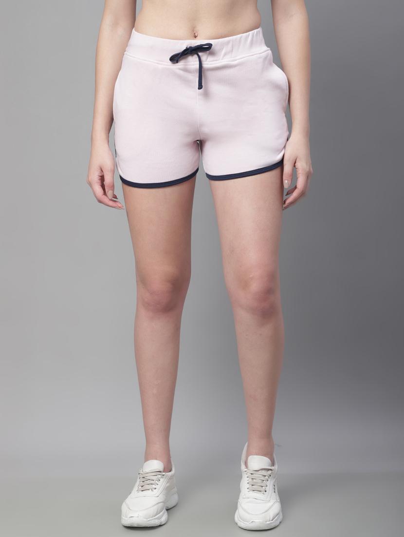 pink mid rise solid short - 19718546 - Zoom Image - 0