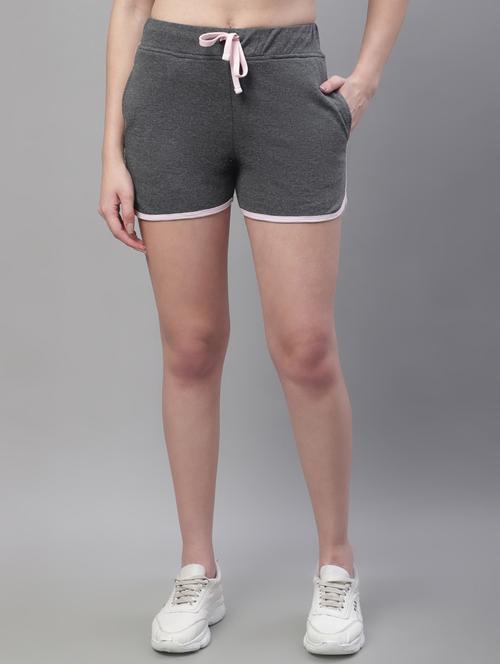 grey mid rise solid short - 19718548 - Standard Image - 0