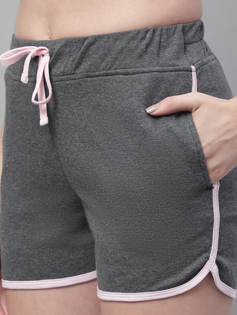 grey mid rise solid short - 19718548 - Standard Image - 5