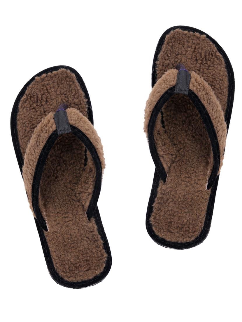 women brown toe seperator slippers - 19718558 - Zoom Image - 0