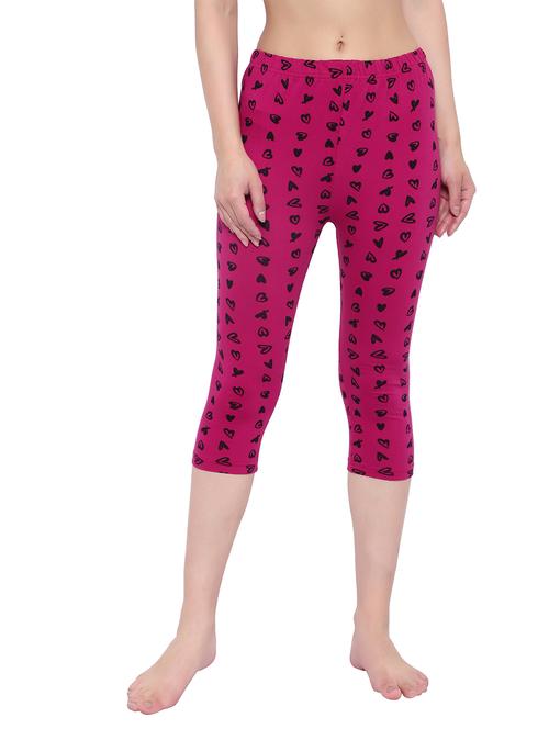 pink printed regular capri legging - 19719186 -  Standard Image - 0