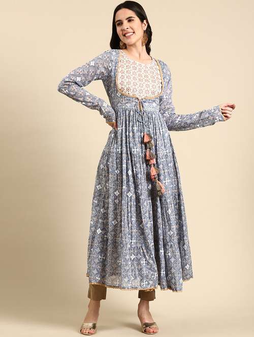 women's tiered kurta - 19719268 - Standard Image - 0