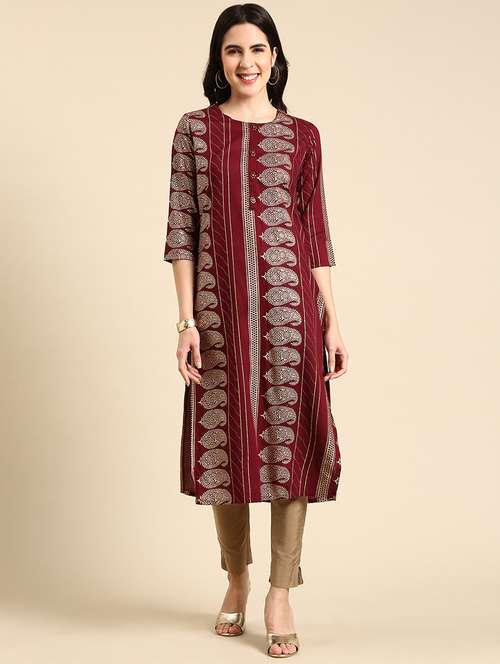women's straight kurta - 19719276 - Standard Image - 0