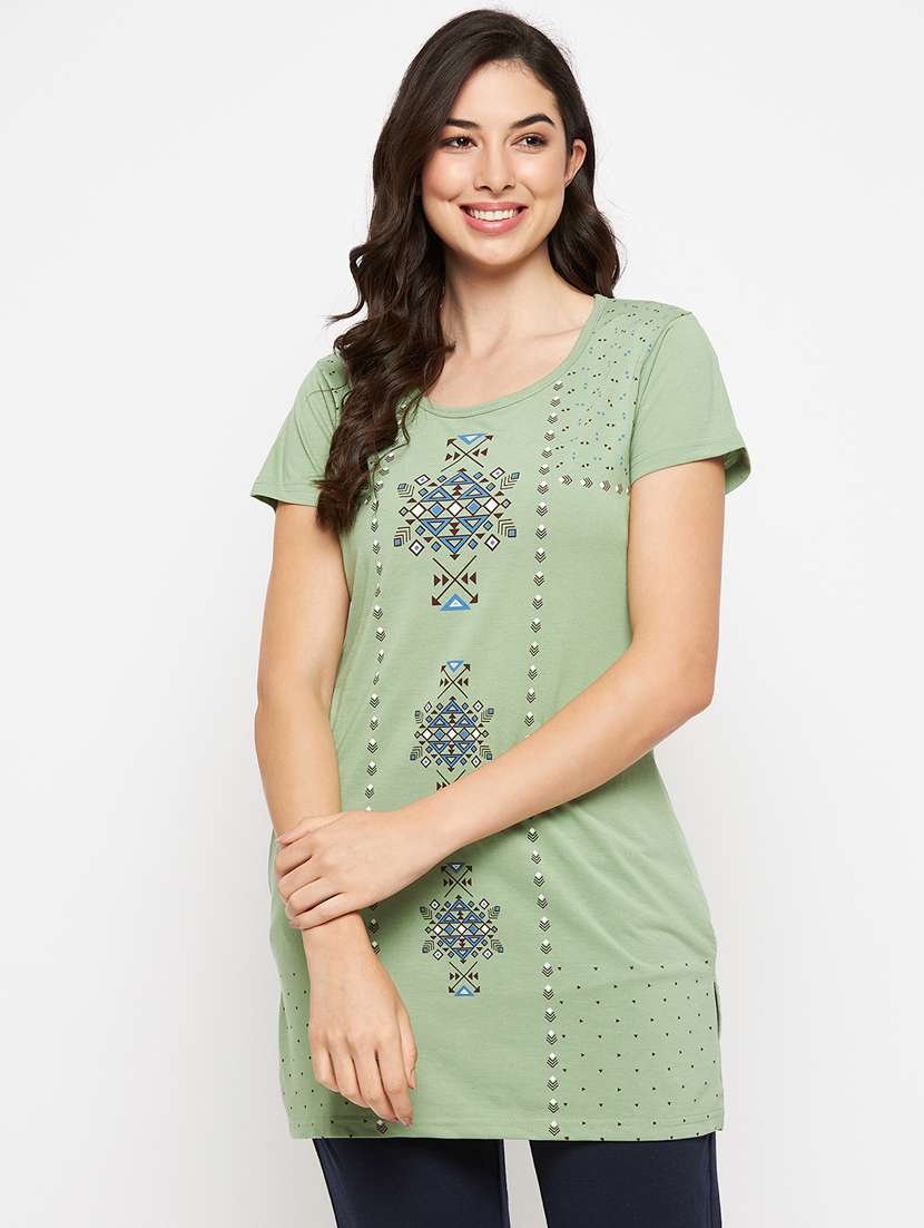 green cotton regular tshirt