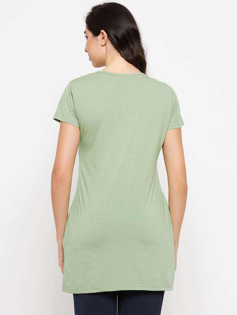 green cotton regular tshirt - 19719917 -  Standard Image - 3