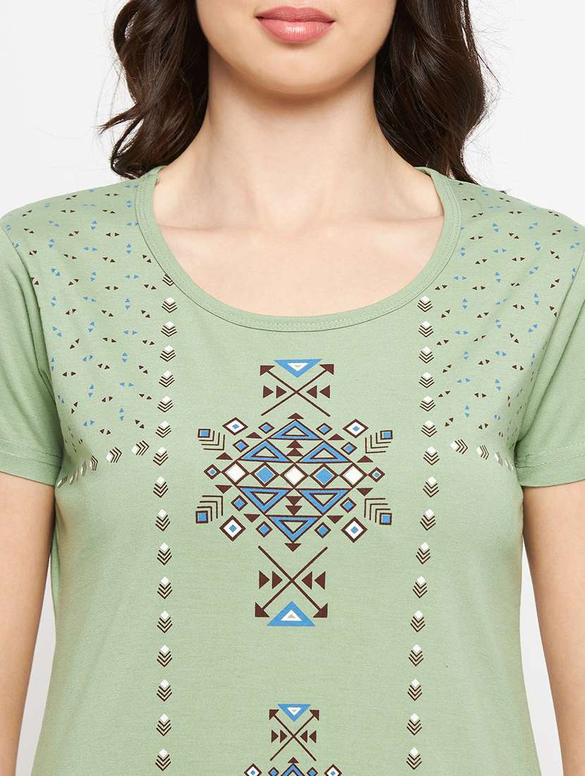 green cotton regular tshirt - 19719917 -  Standard Image - 5