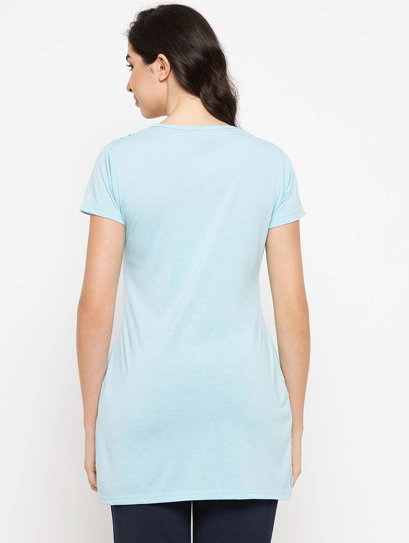 light blue cotton regular tshirt - 19719918 -  Standard Image - 3