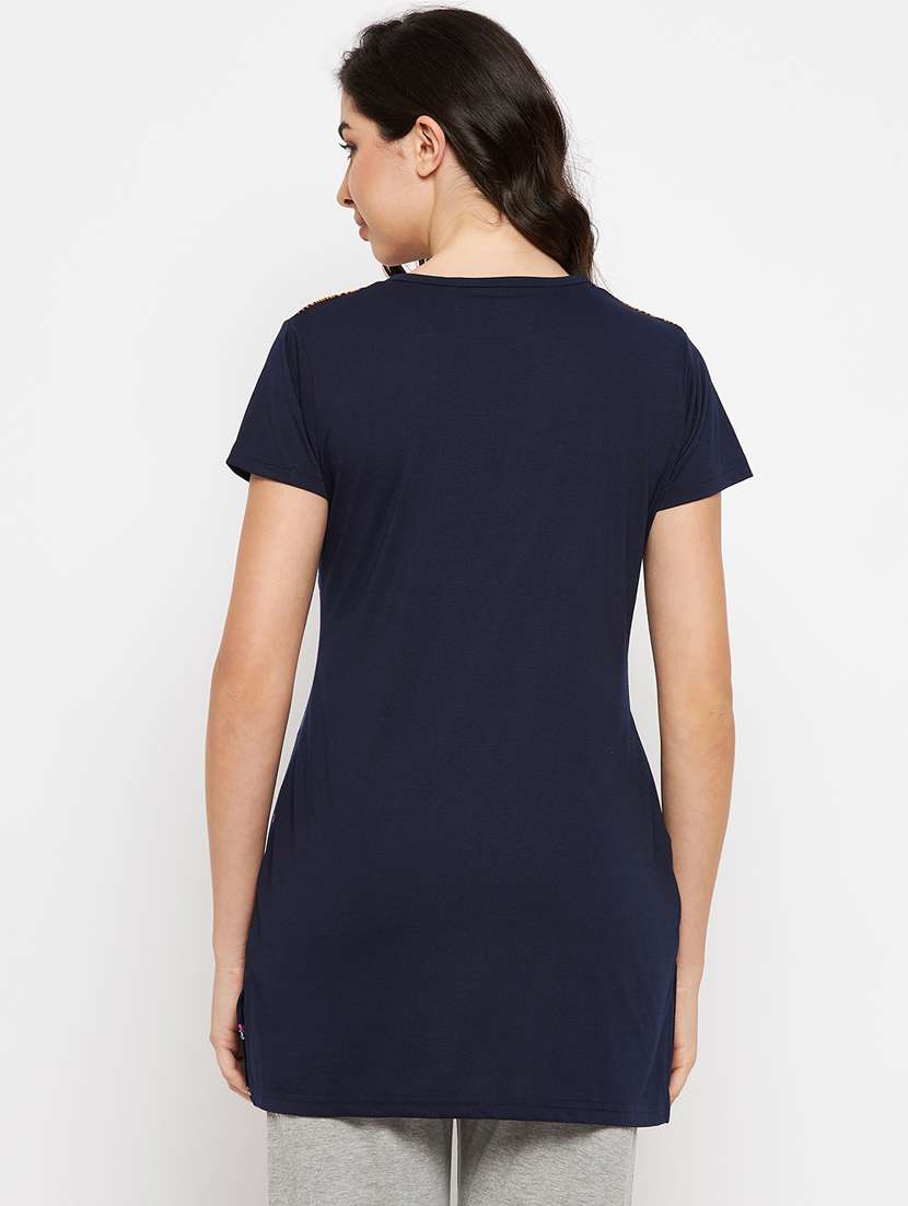 navy blue cotton regular tshirt - 19719925 -  Standard Image - 3